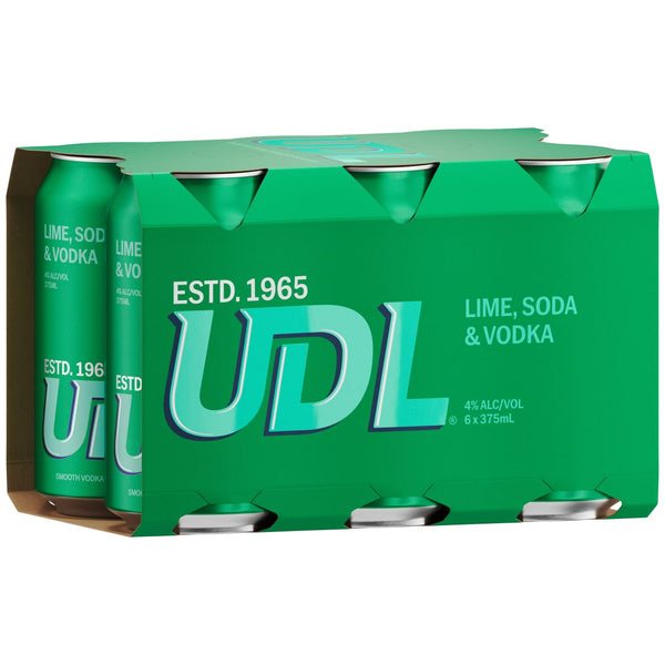 UDL Vodka Lime Soda 375ml 4% Alc. - Premix