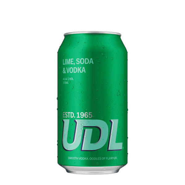 UDL Vodka Lime Soda, 375ml 4% Alc - Premixed