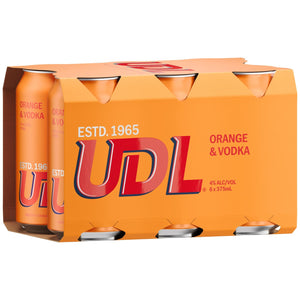UDL Vodka Orange 375ml 4% Alc. - Premix