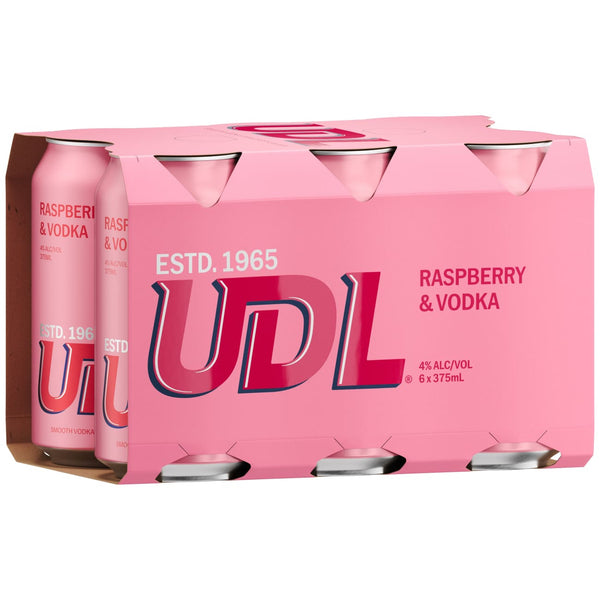 UDL Vodka Raspberry 375ml 4% Alc. - Premix