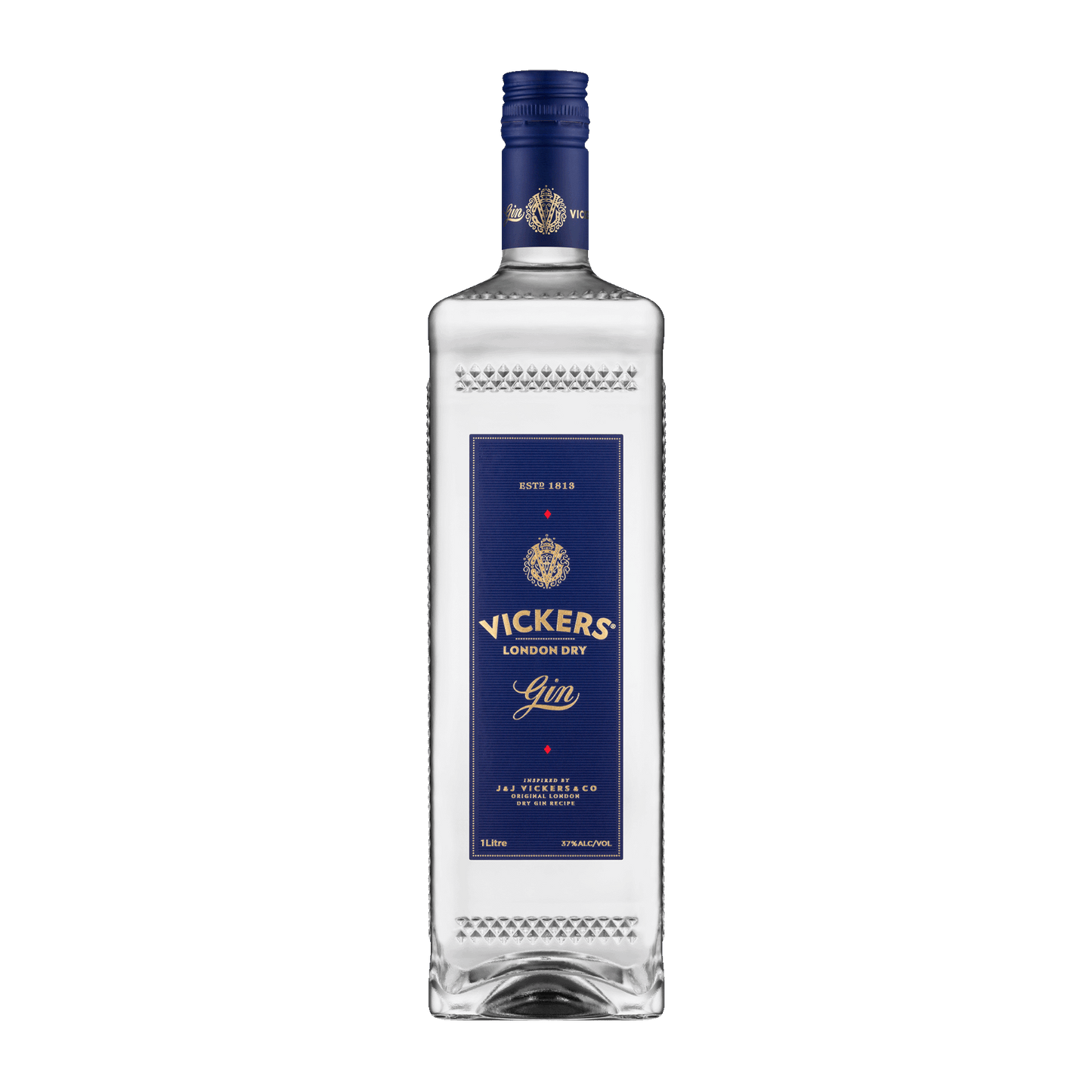 Vickers London Dry Gin, 1L 37% Alc. - Gin