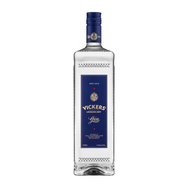 Vickers London Dry Gin, 1L 37% Alc. - Gin