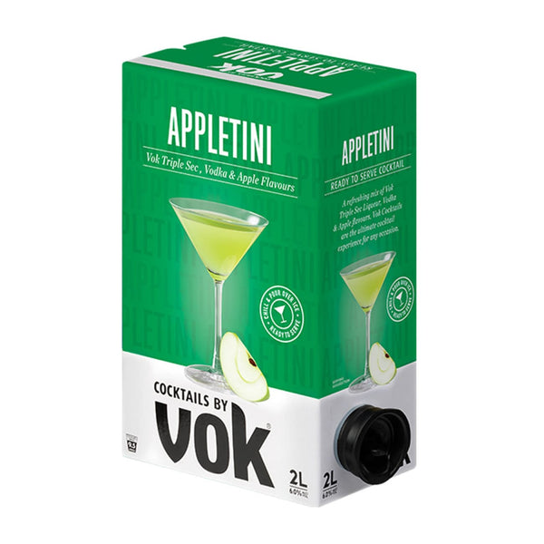 Vok Appletini Ready to Serve Cocktails 2Lt 6% Alc. - Ready