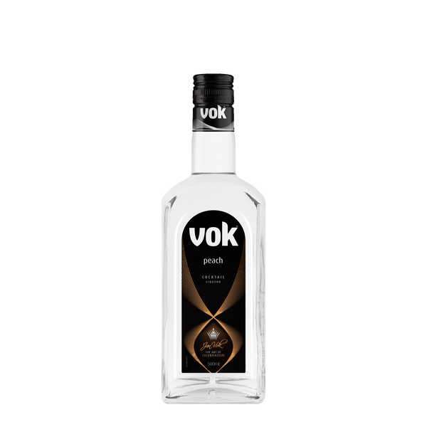 Vok Peach Liqueur, 500ml 17% Alc. - Liqueurs
