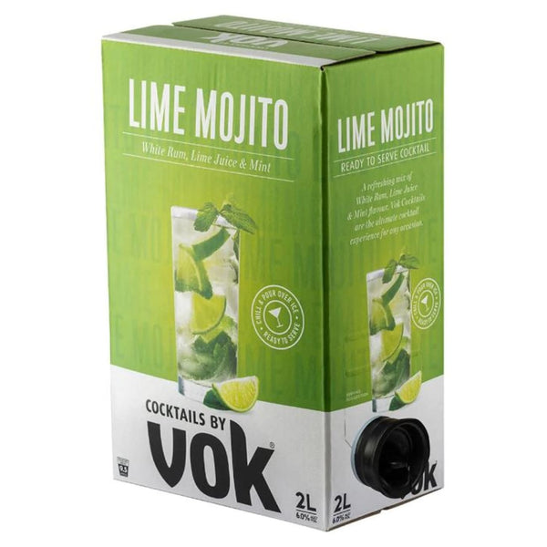 Vok Ready to Serve Cocktails Lime Mojito 2Lt 15% Alc - Ready