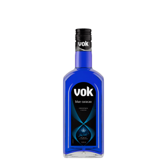 Vok Blue Curacao Liqueur, 500ml 17% Alc. - Liqueurs