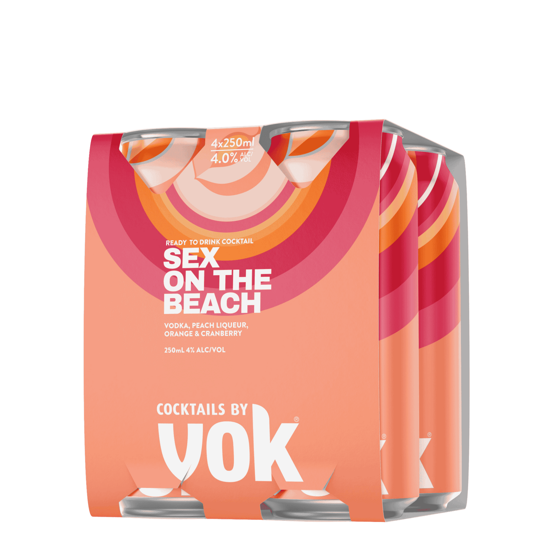 Cocktails by VOK Sex On The Beach, 250ml 4% Alc - Premixed