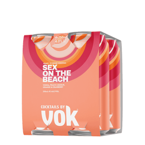 Cocktails by VOK Sex On The Beach, 250ml 4% Alc - Premixed