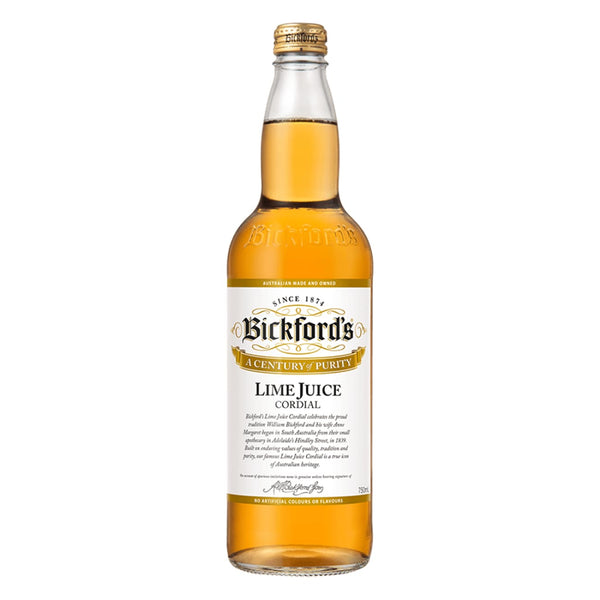 Bickford's Brown Lime Cordial, 750ml (SA only) - Sippify